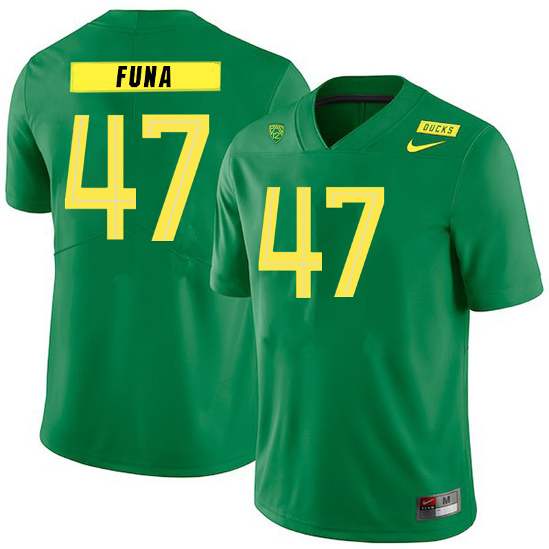 Men #47 Mase Funa Oregon Ducks College Football Jerseys Sale-Green
